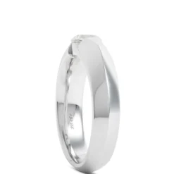 Knife Edge Diamond Ring, 18K White Gold