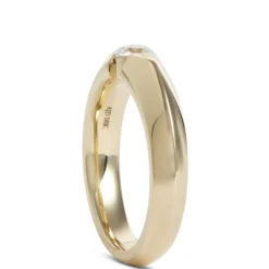 Knife Edge Diamond Ring, 18k Yellow Gold