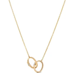 Linked Ring Necklace, 14K Yellow Gold