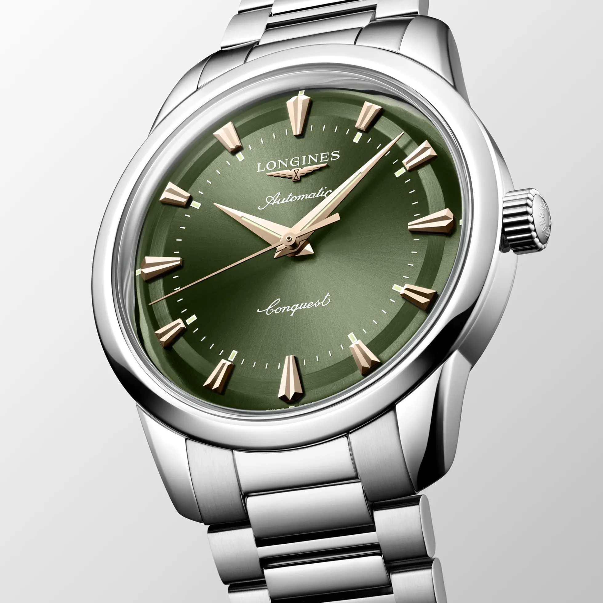 Longines Conquest Heritage Green Dial Watch, 40mm