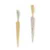 Long Triangle Diamond Earrings, 14K Yellow Gold