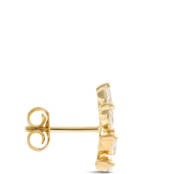 Marquise Diamond Climber Earrings, ½ Total Carat Weight, 14K Yellow Gold