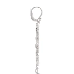 Marquise Diamond Drop Earrings, 14K White Gold
