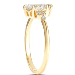 Marquise Diamond Engagement Ring, 9/10 Carat Total Weight, 14K Yellow Gold