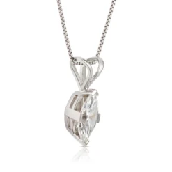 Marquise Diamond Pendant, ½ Carat Total Weight, 14K White Gold