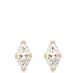 Marquise Diamond Studs, 1 Carat Total Weight, 14K Yellow Gold
