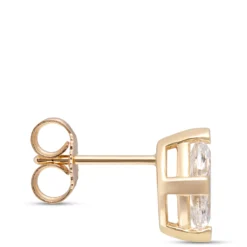Marquise Diamond Studs, 1 Carat Total Weight, 14K Yellow Gold