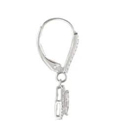Marquise Leverback Diamond Earrings, 14K White Gold
