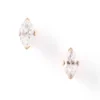 Marquise Solitaire Diamond Studs, ½ Carat Total Weight, in 14K Yellow Gold