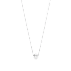 Mikimoto Akoya Cultured Pearl Necklace 8mm, 18K White Gold