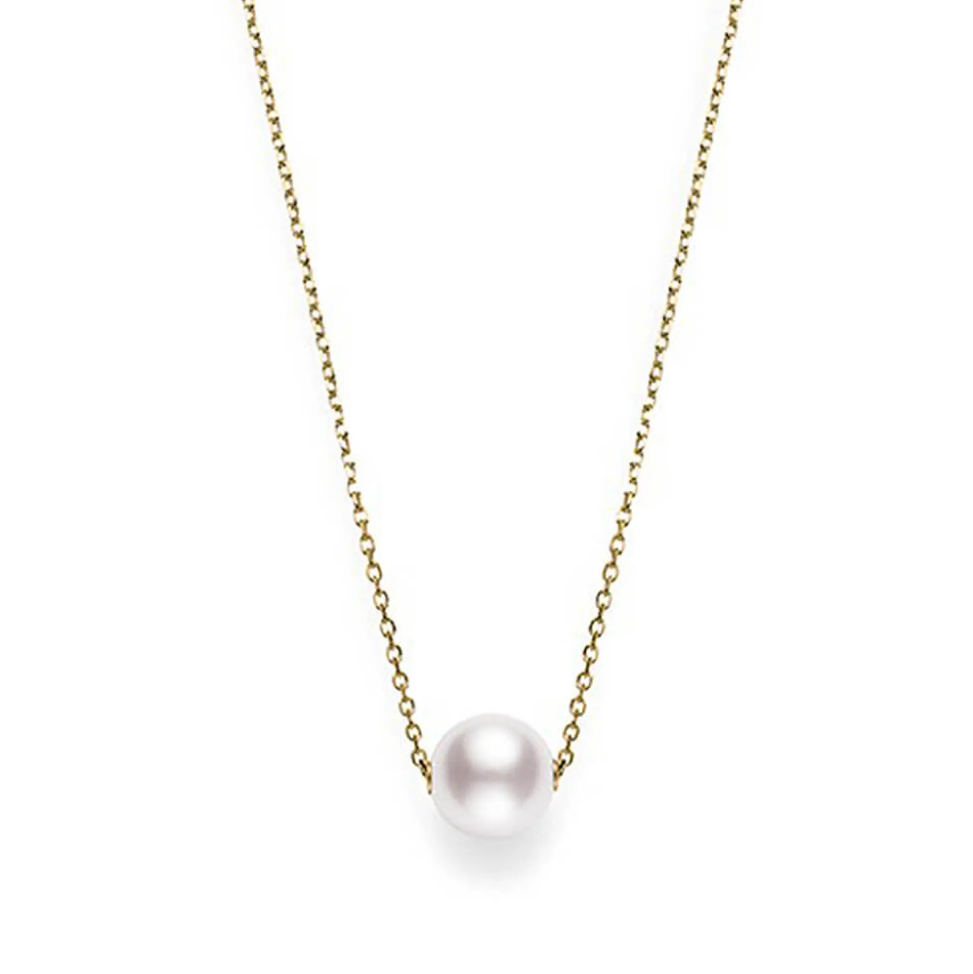Mikimoto Akoya Cultured Pearl Necklace 8mm, A+, 18K