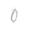 Mikimoto Akoya Cultured Pearl Ring 8.5mm in 18K White Gold with Diamond