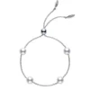 Mikimoto Akoya Cultured Pearl & Diamond Bolo Bracelet 18K