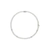 Mikimoto Akoya Cultured Pearl and Diamond Rondells Necklace, 18K White Gold