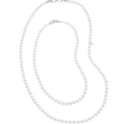 Mikimoto Akoya Cultured Pearl & Diamond Double Strand 18K