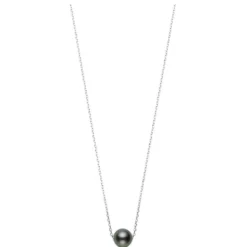 Mikimoto Black South Sea Cultured Pearl Necklace 18K