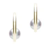 Mikimoto Classic Akoya Cultured Pearl Semi Hoop Earrings 18K