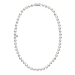 Mikimoto 16 Inch Akoya Cultured Pearl Necklace in 18K White Gold