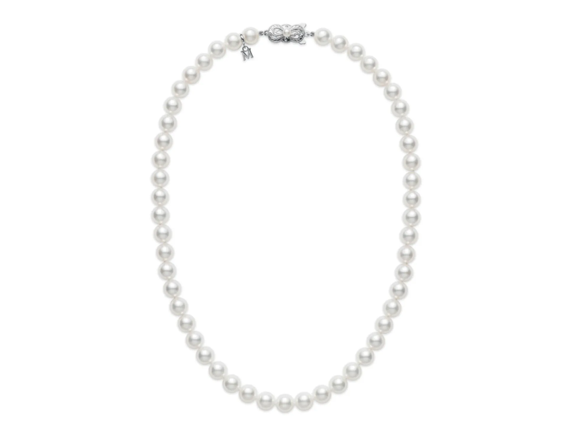 Mikimoto 18 Inch Akoya Cultured Pearl Necklace in 18K White Gold