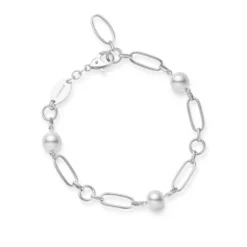 Mikimoto M Code Akoya Cultured Pearl Bracelet in 18K White Gold