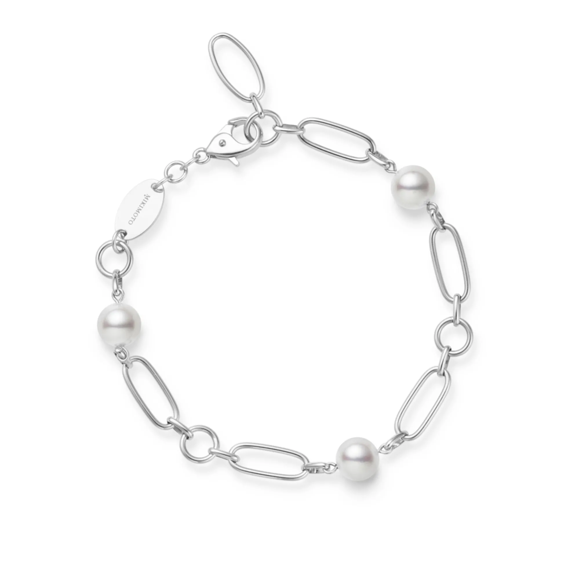 Mikimoto M Code Akoya Cultured Pearl Bracelet in 18K White Gold