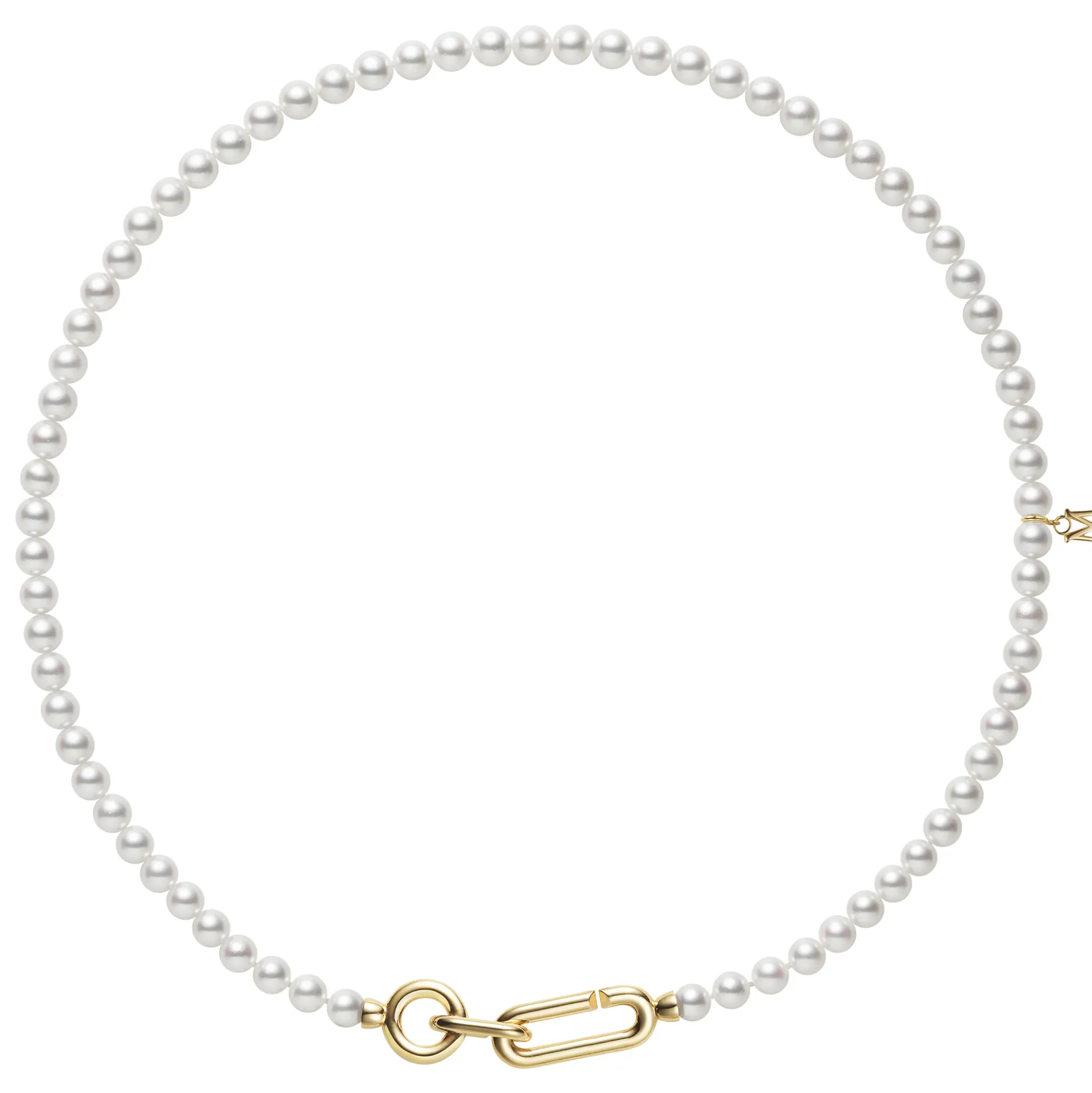 Mikimoto M Code Akoya Cultured Pearl Necklace with 18K Yellow Gold Clasp