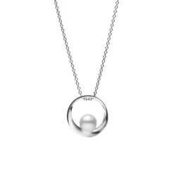 Mikimoto Open Circle Akoya Cultured Pearl Necklace 18K