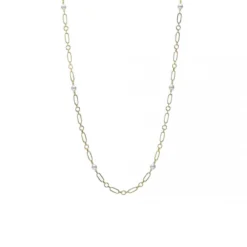 Mikimoto Paperclip Chain Akoya Cultured Pearl Necklace 18K, 24"