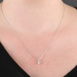 Mini Heart Diamond Pendant 14K