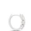 12MM Classic Round Diamond Cluster Hoop Earrings, ⅓ Total Carat Weight 14K white Gold