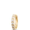 9MM Classic Round Diamond Single Hoop Earring, 14k Yellow Gold