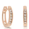 12MM Diamond Hoop Earring, 14K Rose Gold, 1/10 ctw.