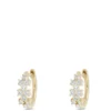 13MM Diamond Hoop Earrings, 14K Yellow Gold