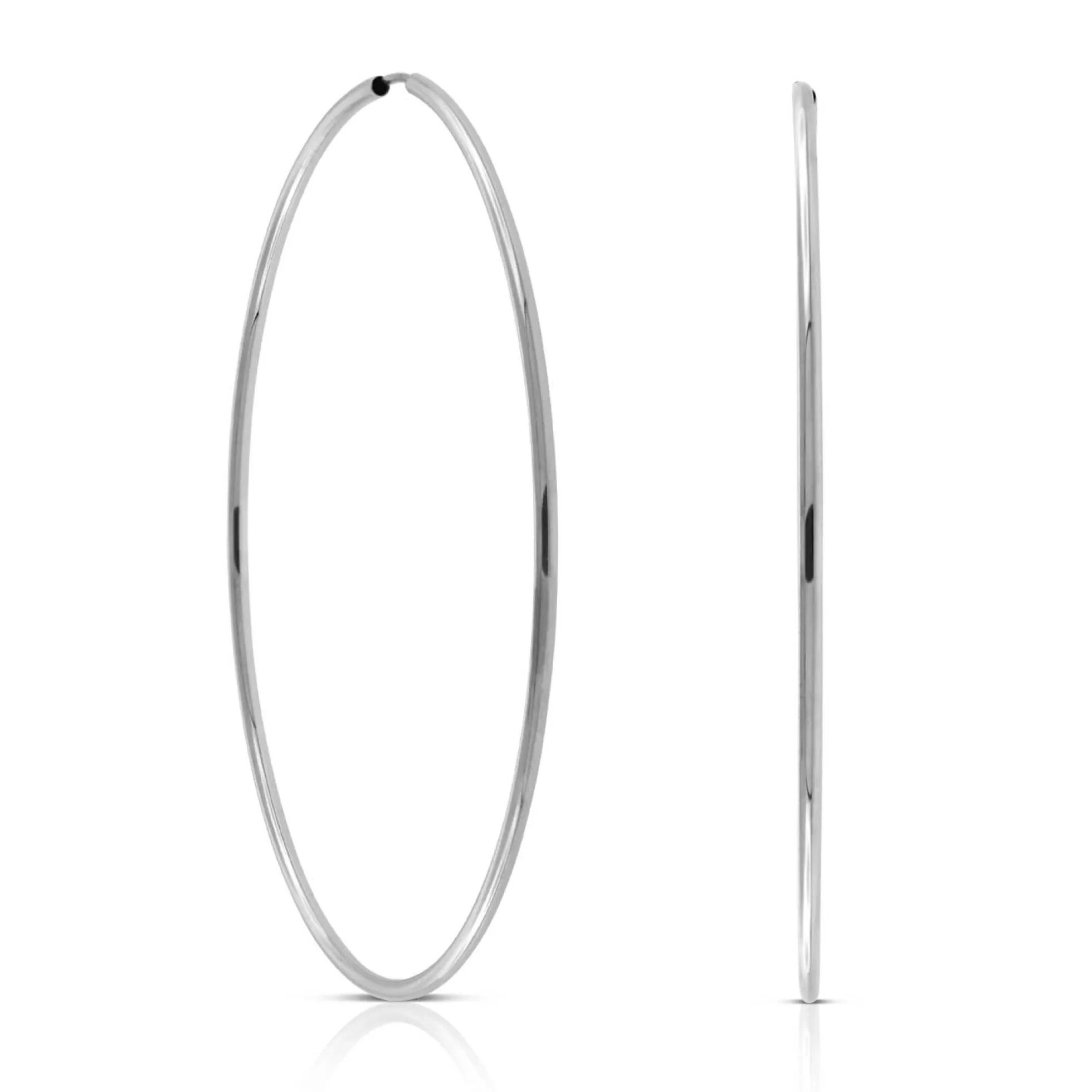 60MM Endless Hoop Earrings 14K