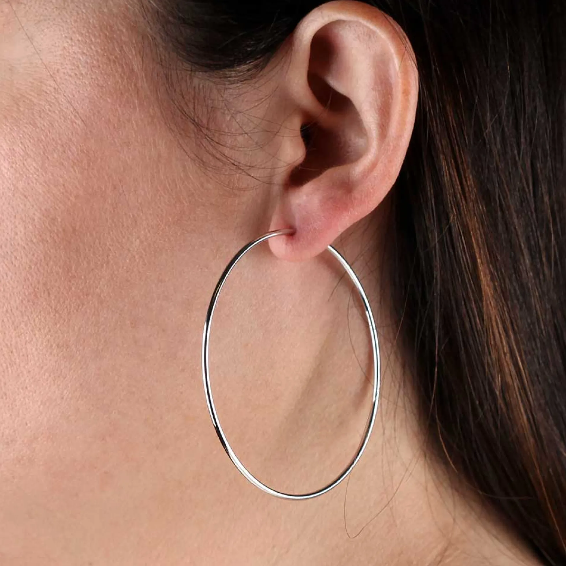 60MM Endless Hoop Earrings 14K