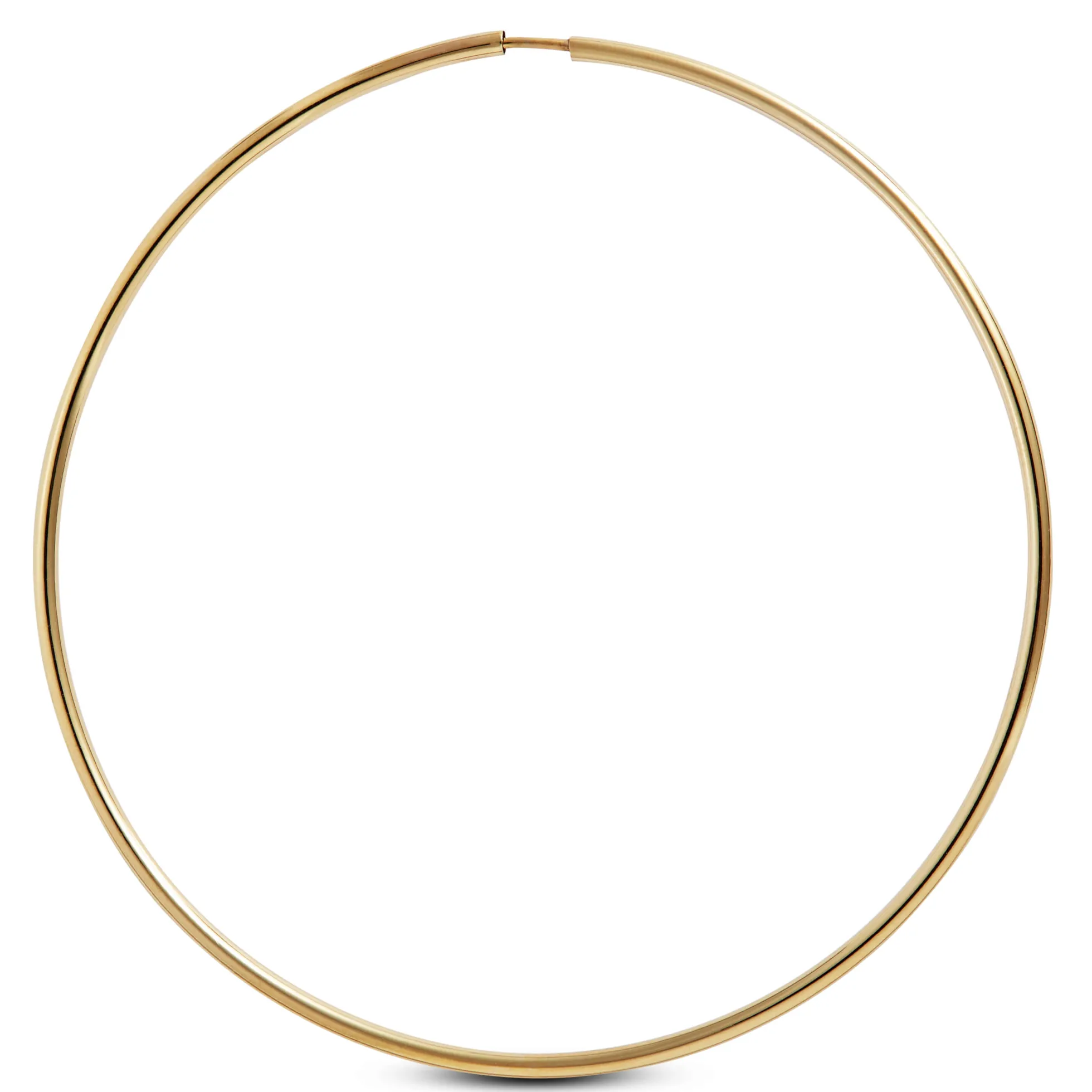 60MM Endless Hoop Earrings 14K