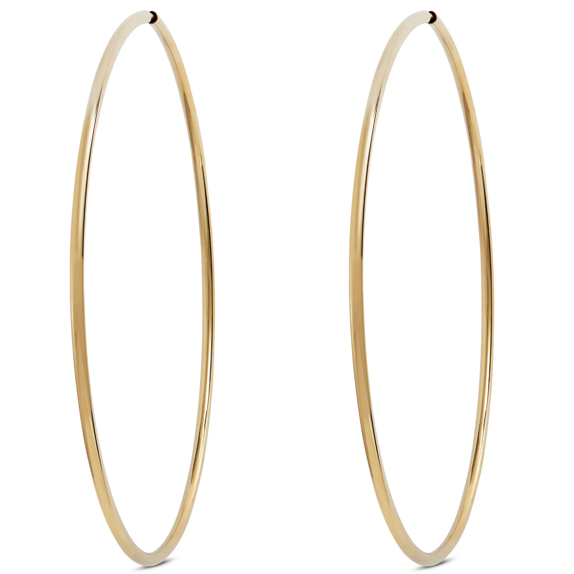 60MM Endless Hoop Earrings 14K