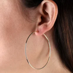 60MM Endless Hoop Earrings 14K