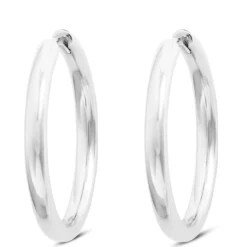 25MM Hoop Earrings in Sterling Silver