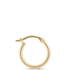 12MM Hoop Earrings 14K