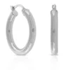20MM Hoop Earrings, 14K White Gold