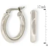 15MM Hoop Earrings, 14K White Gold