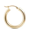 20MM Hoop Earrings, 14K Yellow Gold
