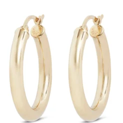 20MM Hoop Earrings, 14K Yellow Gold