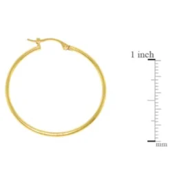 30MM Hoop Earrings, 14K Yellow Gold
