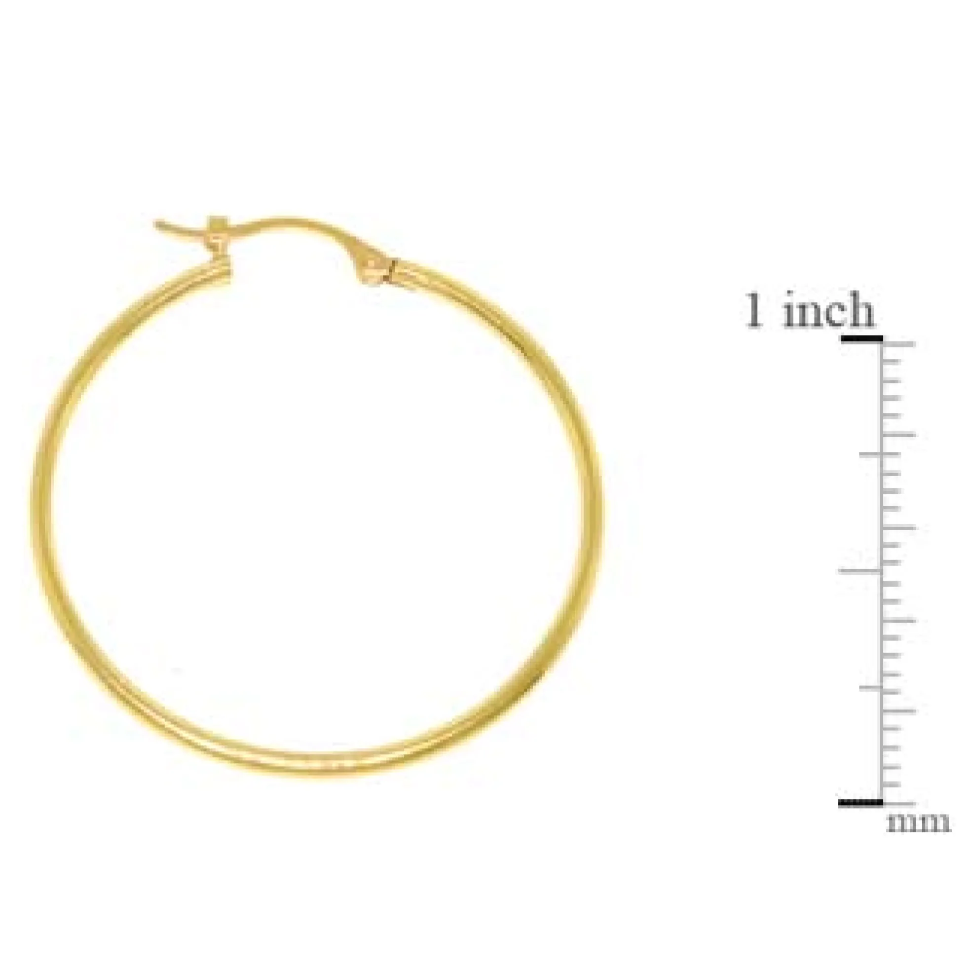 30MM Hoop Earrings, 14K Yellow Gold