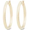 30MM Hoop Earrings, 14K Yellow Gold