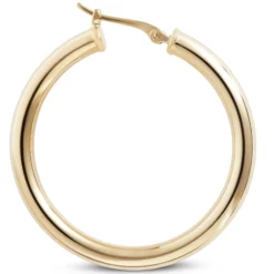 30MM Hoop Earrings, 14K Yellow Gold