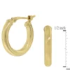 15MM Hoop Earrings, 14K Yellow Gold
