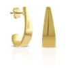 20MM Medium "J" Hoop Earrings 14K